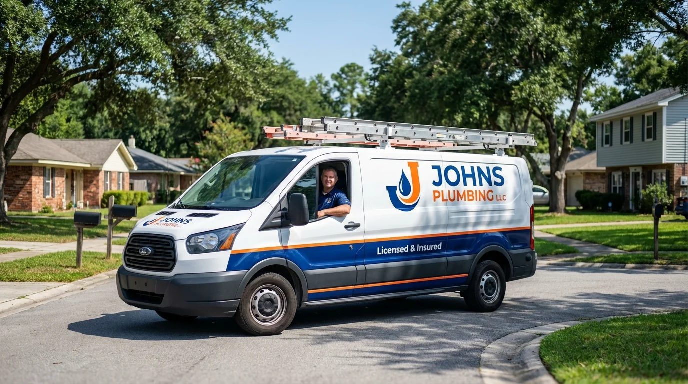 Johns Plumbing LLC service van in Madisonville, KY